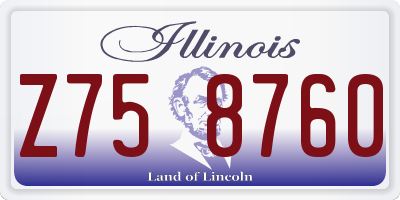 IL license plate Z758760