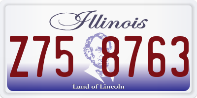 IL license plate Z758763