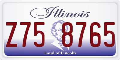 IL license plate Z758765