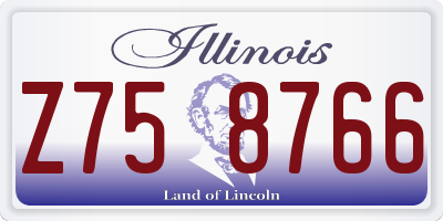 IL license plate Z758766