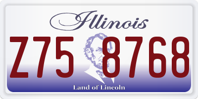 IL license plate Z758768
