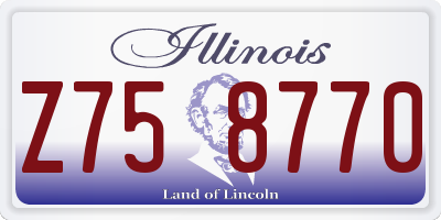 IL license plate Z758770