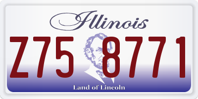 IL license plate Z758771