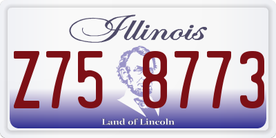 IL license plate Z758773