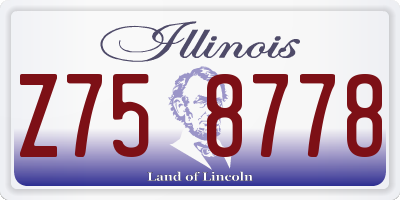 IL license plate Z758778
