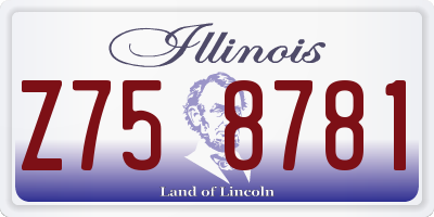 IL license plate Z758781