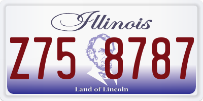 IL license plate Z758787