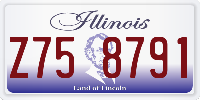 IL license plate Z758791