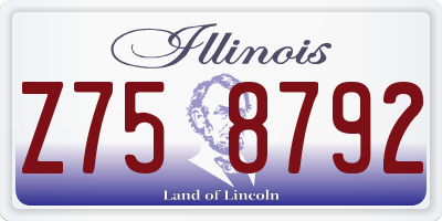 IL license plate Z758792