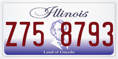 IL license plate Z758793