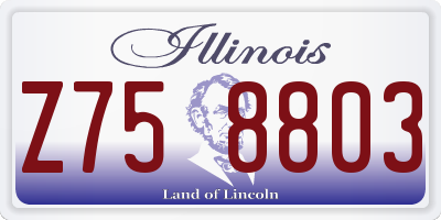 IL license plate Z758803