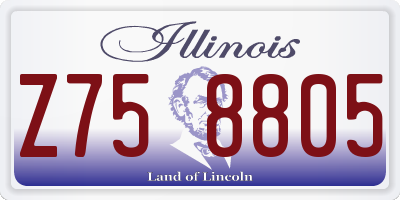 IL license plate Z758805