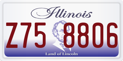 IL license plate Z758806