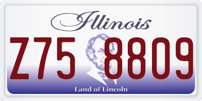 IL license plate Z758809