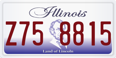 IL license plate Z758815