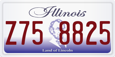 IL license plate Z758825