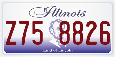 IL license plate Z758826