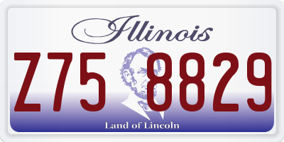 IL license plate Z758829