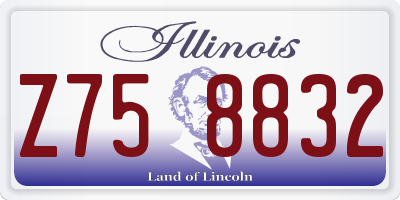 IL license plate Z758832