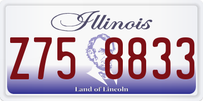 IL license plate Z758833