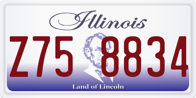 IL license plate Z758834
