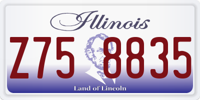 IL license plate Z758835