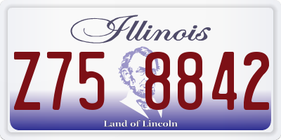 IL license plate Z758842