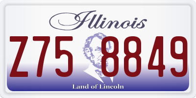 IL license plate Z758849