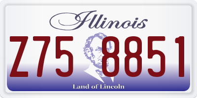 IL license plate Z758851