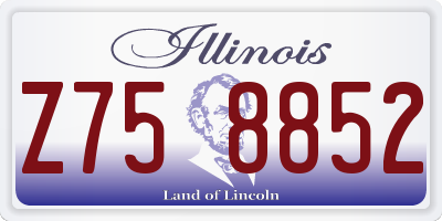 IL license plate Z758852