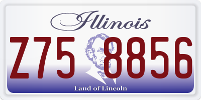 IL license plate Z758856