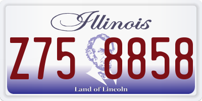 IL license plate Z758858