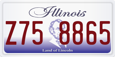 IL license plate Z758865