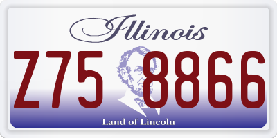IL license plate Z758866
