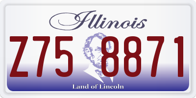 IL license plate Z758871