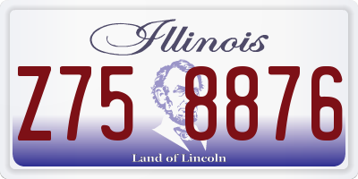 IL license plate Z758876