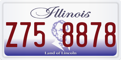 IL license plate Z758878