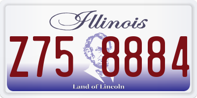 IL license plate Z758884