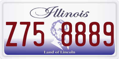 IL license plate Z758889