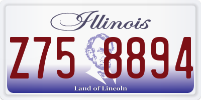 IL license plate Z758894