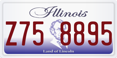 IL license plate Z758895