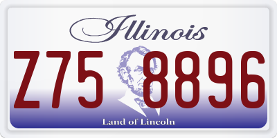 IL license plate Z758896