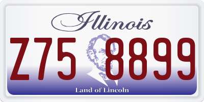 IL license plate Z758899