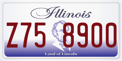 IL license plate Z758900