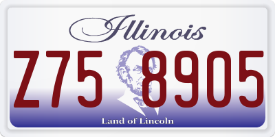 IL license plate Z758905