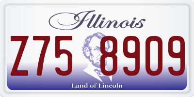 IL license plate Z758909