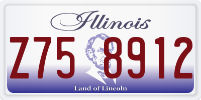 IL license plate Z758912