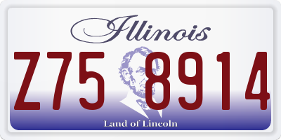 IL license plate Z758914