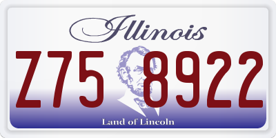 IL license plate Z758922