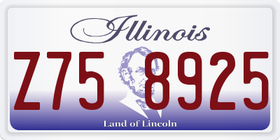IL license plate Z758925